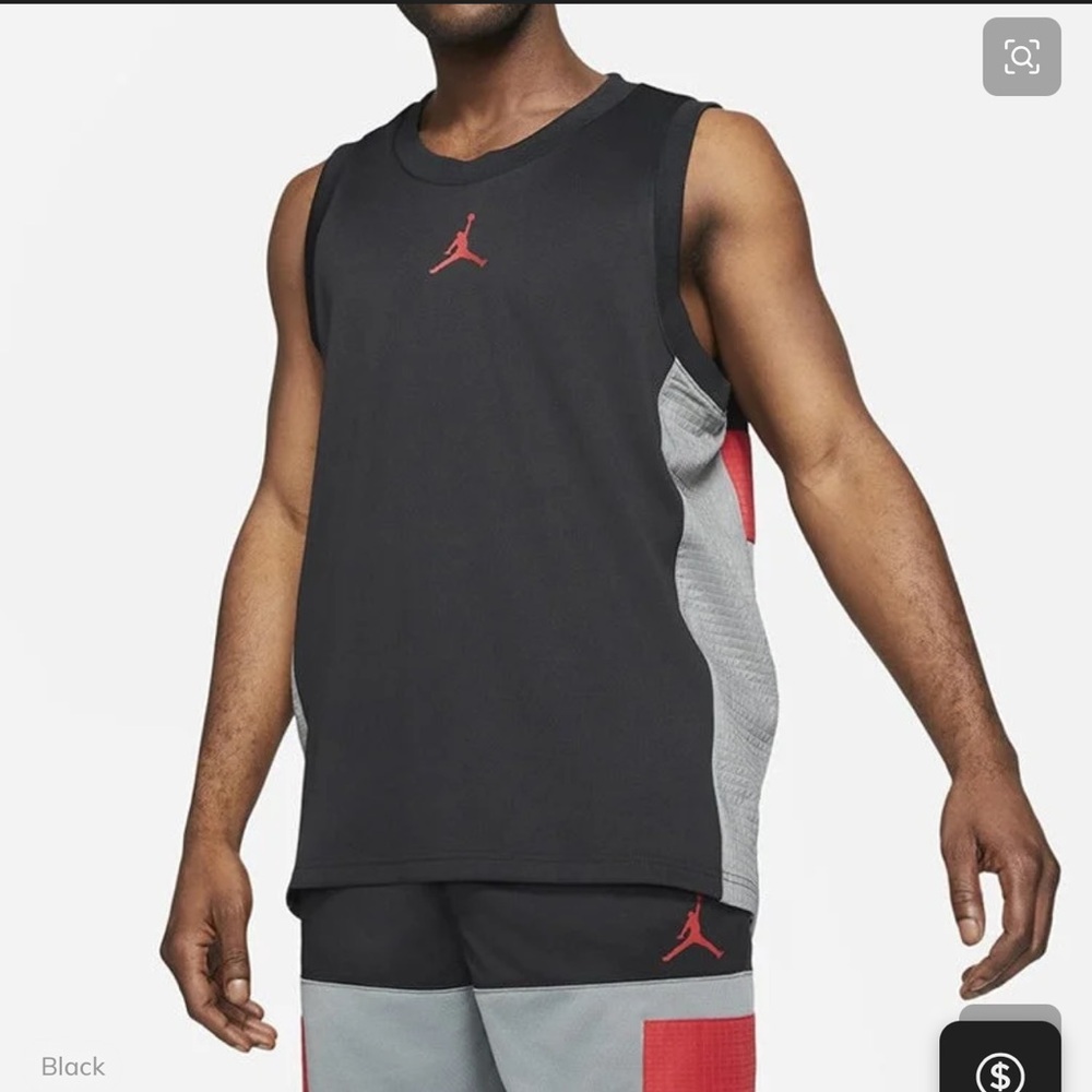 Jordan Dri-FIT Air Men's Statement Jersey Black/Smoke Grey/Gym Red
